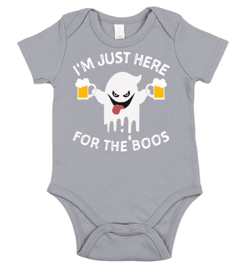 I m Just Here For The Boos Funny Halloween Short Sleeve Baby One-Piece