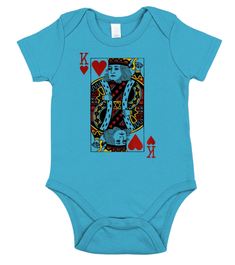 King of Hearts TShirts Short Sleeve Baby One-Piece