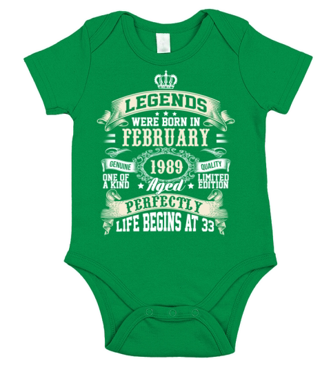 Legends Were Born In February Short Sleeve Baby One-Piece