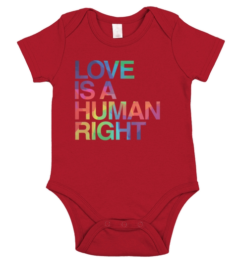 Love is Human Right LGBT Gay Pride Short Sleeve Baby One-Piece