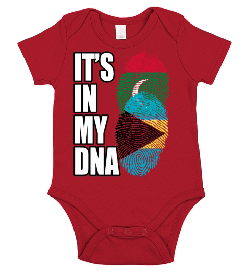 Maldivian And Bahamian Mix Heritage DNA Flag Short Sleeve Baby One-Piece