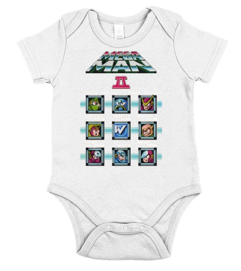 Megaman 2 (Stage Select) T-Shirt Short Sleeve Baby One-Piece