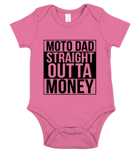 MOTO DAD STRAIGHT OUTTA MONEY Short Sleeve Baby One-Piece