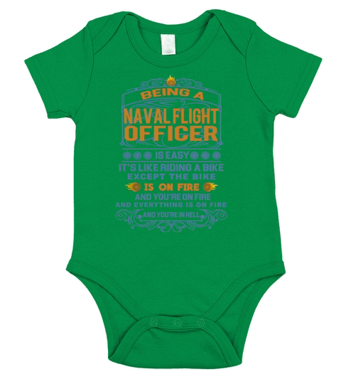 NAVAL FLIGHT OFFICER FRideaBike Short Sleeve Baby One-Piece