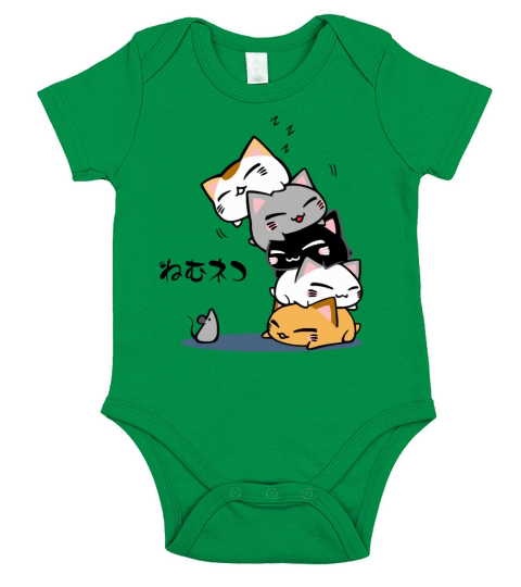 Neko Uh oh Cute Cat Short Sleeve Baby One-Piece