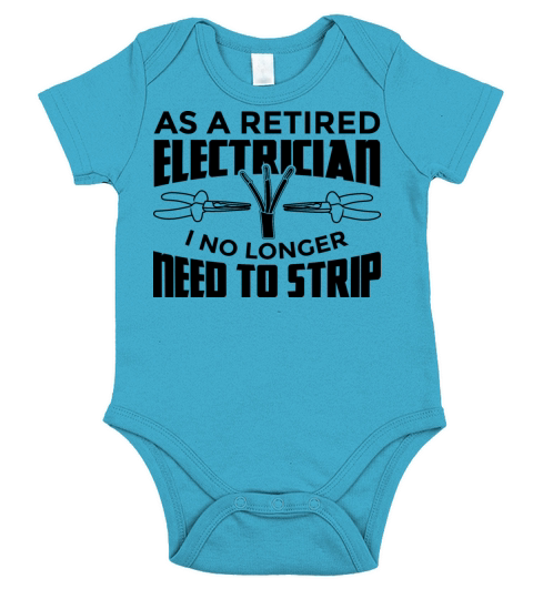Pensioned Electrician Short Sleeve Baby One-Piece