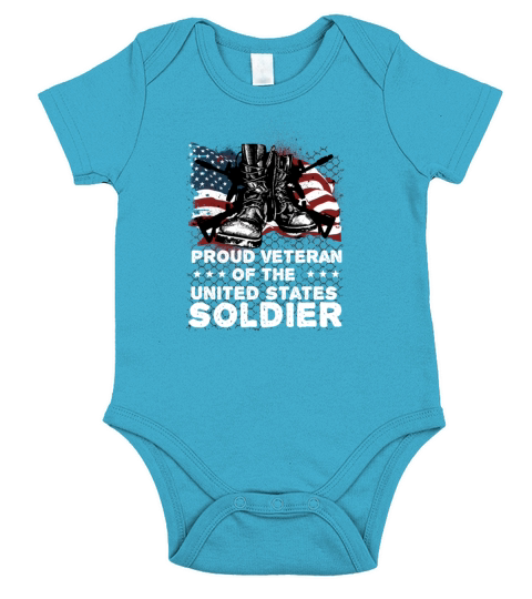 Proud veteran of the united states soldier Short Sleeve Baby One-Piece