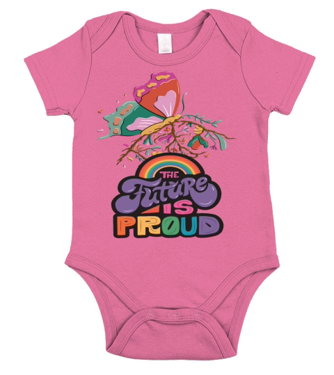 Rainbow Butterfly Motivational Quote with Butterfl Short Sleeve Baby One-Piece