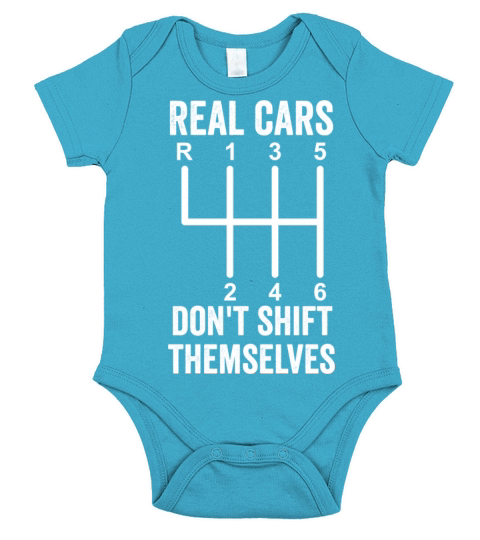 Real cars dont shift themselves Short Sleeve Baby One-Piece
