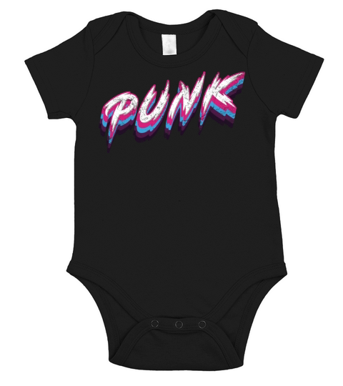 Retro Vintage Punk Short Sleeve Baby One-Piece