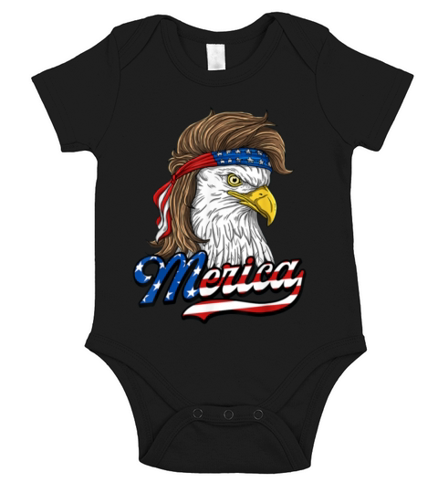 riotic Eagle memorial Short Sleeve Baby One-Piece
