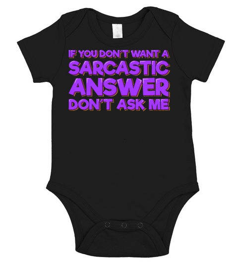 Sarcastic Answer Short Sleeve Baby One-Piece