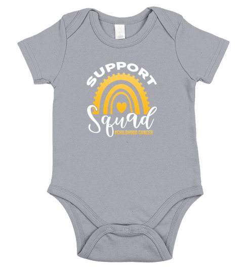 Support Squad Childhood Cancer Short Sleeve Baby One-Piece