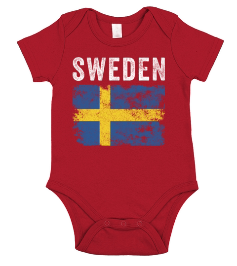 Sweden Flag Distressed - Swedish Flag Short Sleeve Baby One-Piece