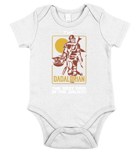The Dadalorian The Best Dad In The Galaxy shirt LlMlTED EDlTlONn Short Sleeve Baby One-Piece