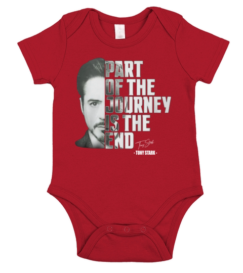 Tony Stark Part Of The Journey Is The End Signature - Ladies Flowy Tank Short Sleeve Baby One-Piece