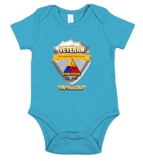 Veteran 1st Armored Division Short Sleeve Baby One-Piece