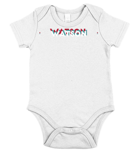 Watson Name - Funny Name Watson 80s theme Short Sleeve Baby One-Piece