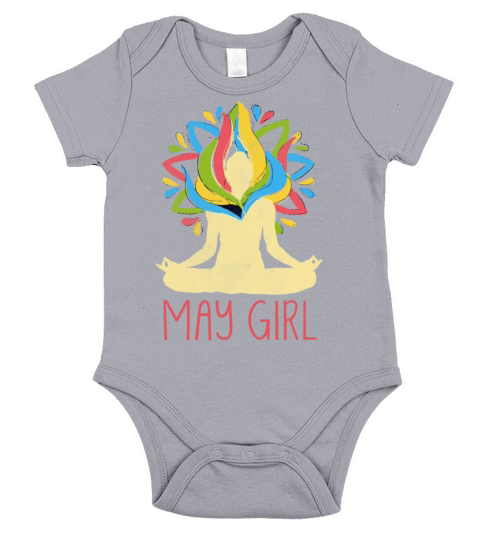Yoga Mandala Meditation Birth Born Month May Short Sleeve Baby One-Piece