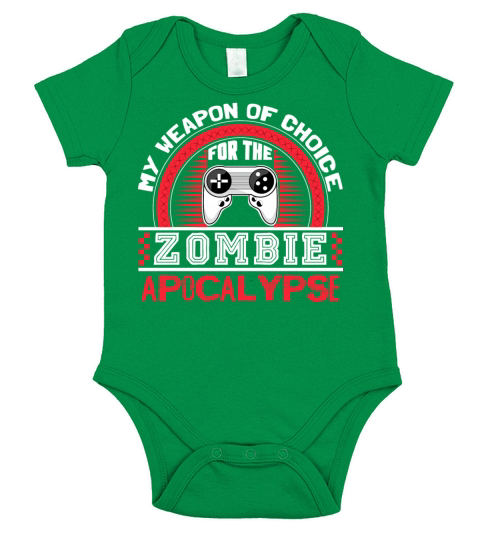 Zombie Apocalypse Guns Survival Gift Idea Short Sleeve Baby One-Piece