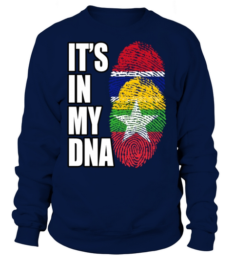 Gambian And Burmese Mix Heritage DNA Flag Sweatshirt Unisex