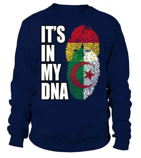 Ghanaian And Algerian Mix Heritage DNA Flag Sweatshirt Unisex