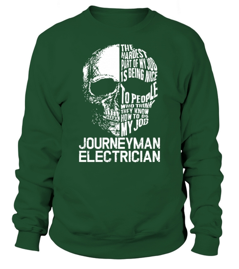 JOURNEYMAN ELECTRICIAN Skull Job Sweatshirt Unisex