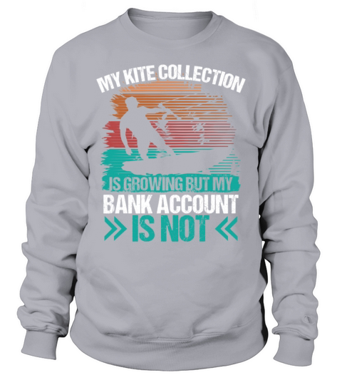 Kiteboarding Vintage Kite Collection Kitesurfing Sweatshirt Unisex