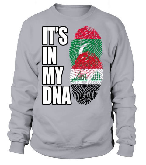 Maldivian And Iraqi Mix Heritage DNA Flag Sweatshirt Unisex