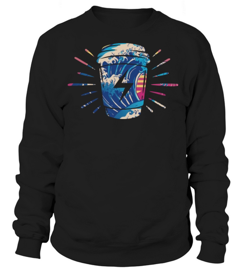 Retro Cup Wave Vaporwave Japanese Aesthetic Sweatshirt Unisex