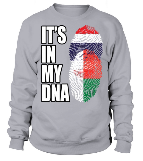 Thai And Malagasy Vintage Heritage DNA Flag Sweatshirt Unisex