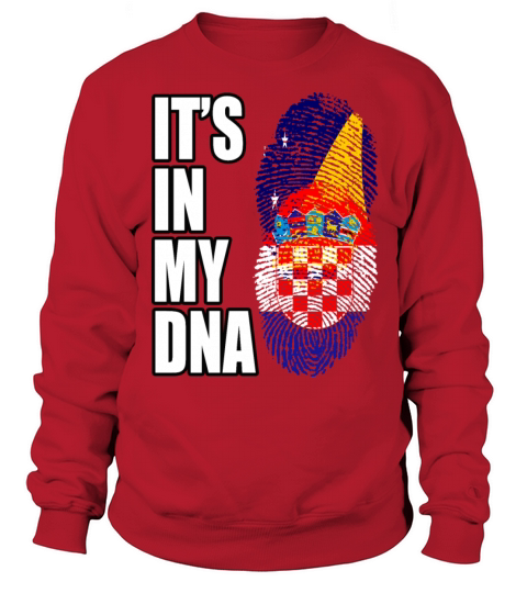 Tokelauan And Croatian Mix Heritage DNA Flag Sweatshirt Unisex