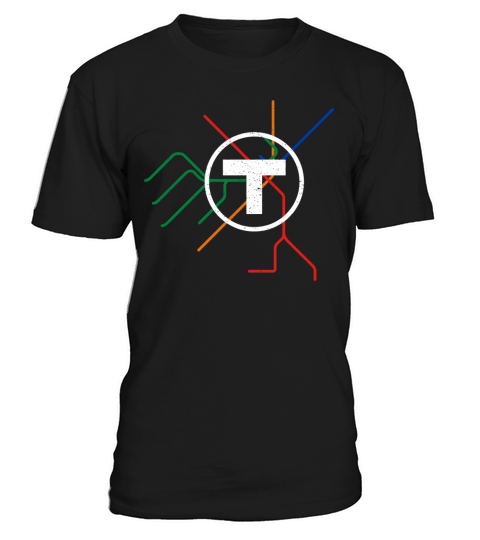 Boston T Subway Map Vintage Mbta T-Shirt Unisex