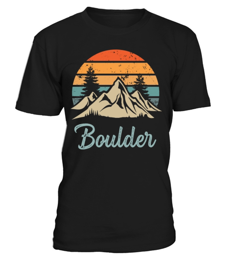 Boulder Colorado Retro Vintage Mountain Sunset Out T-Shirt Unisex