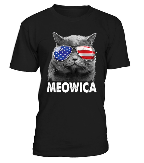 Cat 4th Of Julys Meowica Merica Usa American Flag T-Shirt Unisex