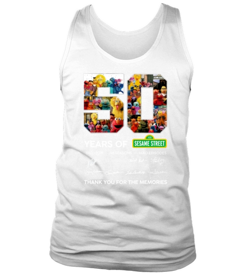 50 years of 123 Sesame Street 1969 2019 thank you for the memories shirt Tank Top Unisex