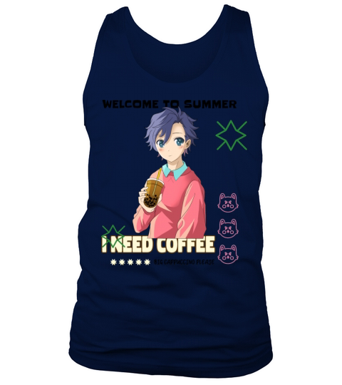 Funny and Gorgeous Welcome To Summer Plus Coffee Tank Top Unisex