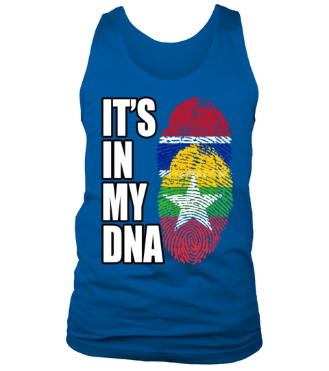 Gambian And Burmese Mix Heritage DNA Flag Tank Top Unisex