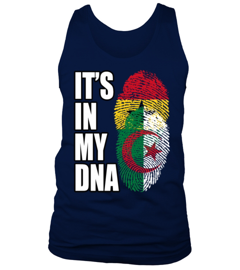 Ghanaian And Algerian Mix Heritage DNA Flag Tank Top Unisex