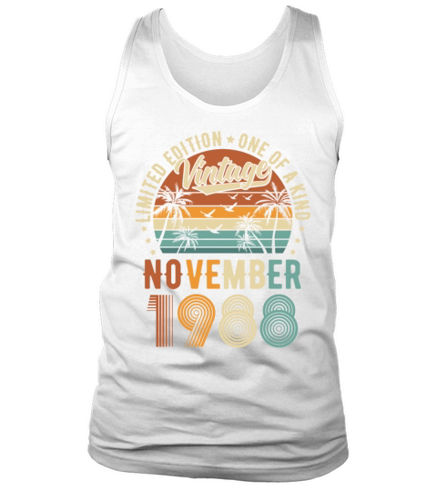 Limited Edition November 1988 Birthday Present Tank Top Unisex