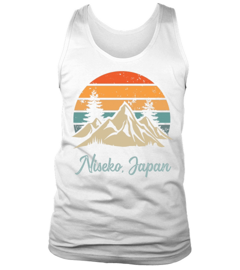 Niseko Japan Retro Vintage Mountain Sunset Outdoor Tank Top Unisex