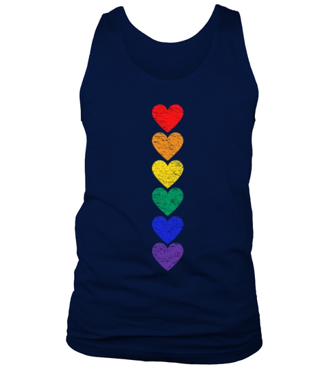 Pride Month - LGBTQ - Rainbow Hearts Tank Top Unisex