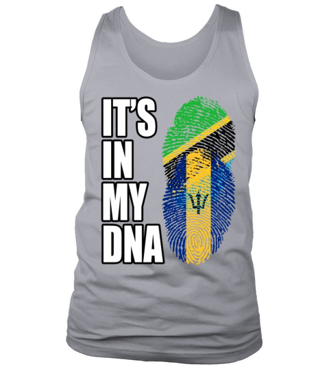 Tanzanian And Barbadian Vintage Heritage DNA Flag Tank Top Unisex