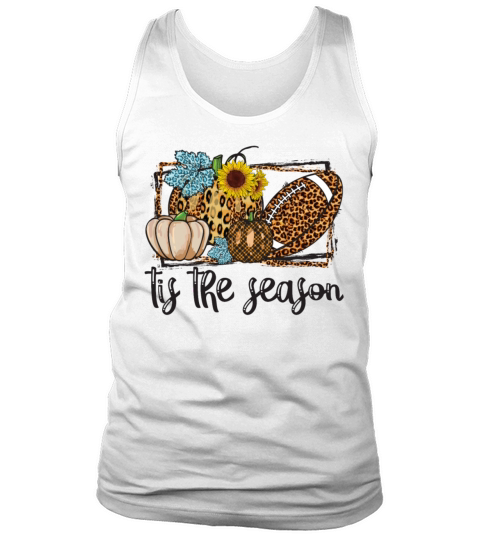 Tis The Season Leopard Pumpkin Football Tank Top Unisex