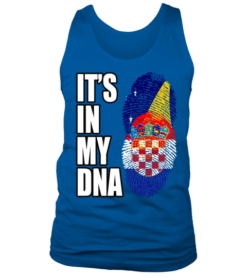 Tokelauan And Croatian Mix Heritage DNA Flag Tank Top Unisex