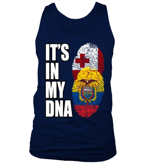 Tongan And Ecuadorian Mix Heritage DNA Flag Tank Top Unisex