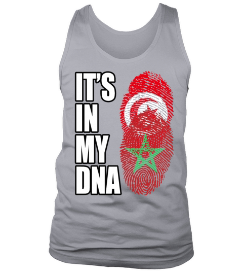 Tunisian And Moroccan Mix Heritage DNA Flag Tank Top Unisex