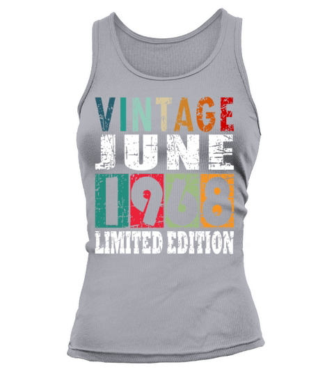 1968 vintage born in June gift Tank top Woman
