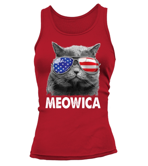 Cat 4th Of Julys Meowica Merica Usa American Flag Tank top Woman