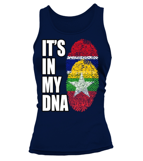 Gambian And Burmese Mix Heritage DNA Flag Tank top Woman